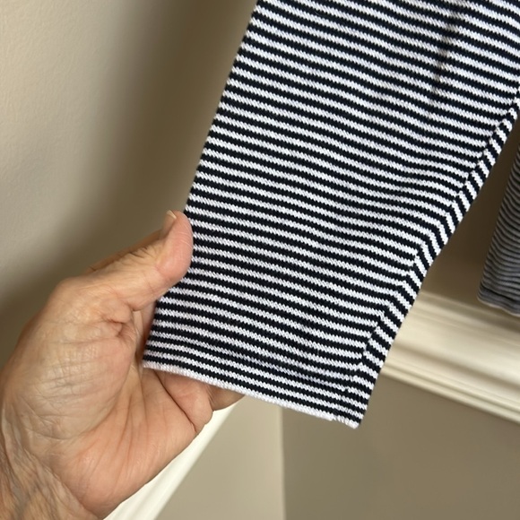 Jason Maxwell Black White Stripe Open Front Cotton Cardigan Medium NWT - Picture 8 of 10